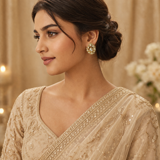 Zariya Polki Stud Earrings
