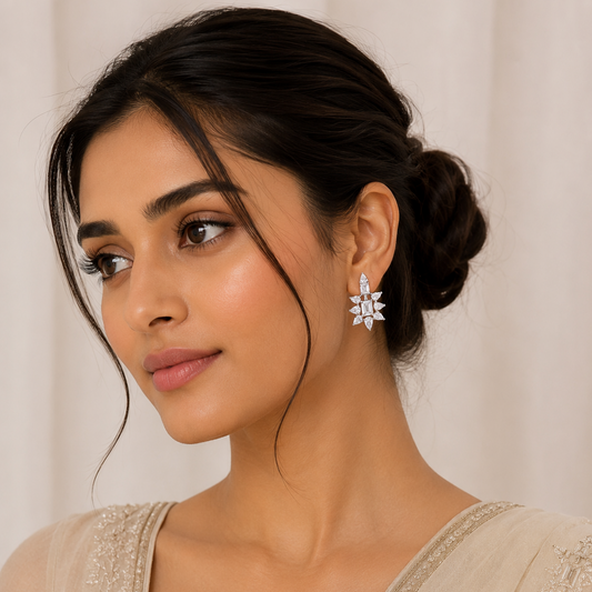 Avé Diamond Star Drop Earrings