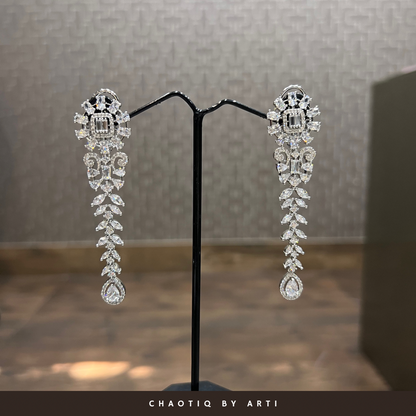 Noorani Flower Top Diamond Danglers