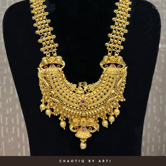 Oversized gold chunk necklace set