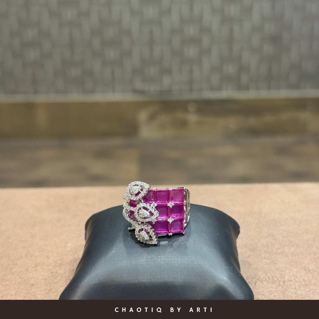 Crimson diamond ring