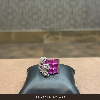 Crimson diamond ring
