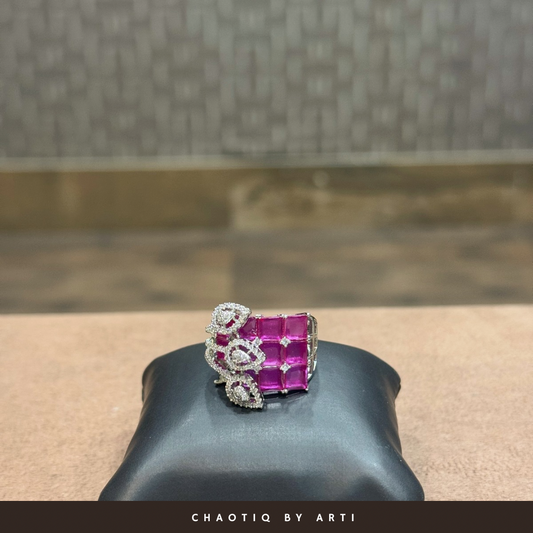 Crimson diamond ring