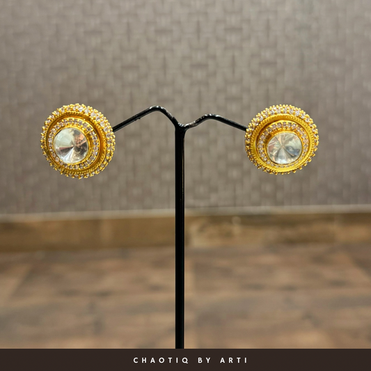 Ratna Polki and Diamond Studs