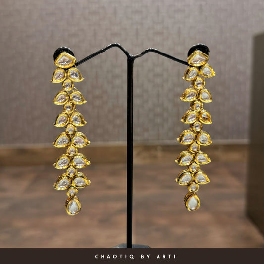 Maahi long polki earrings