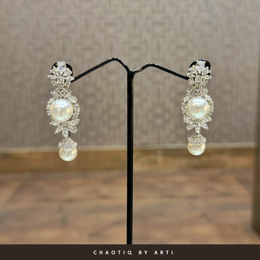 Ishya Diamond and Pearl Earrings