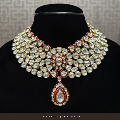 Gulabi mean gold plated necklace set