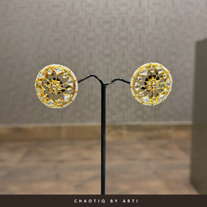 Chandni polki stud earrings