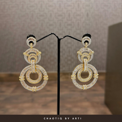 Raya Two Tone Diamond Earrings