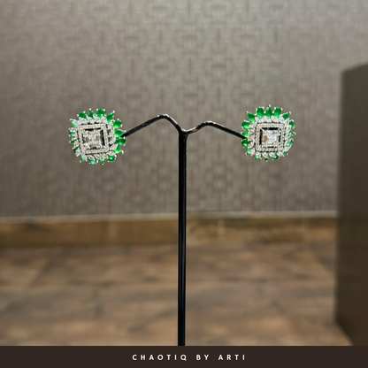 Falaha Emerald Stud Earrings