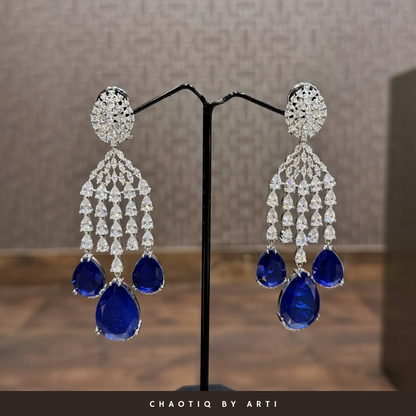 Aisha sapphire diamond tassels and drops