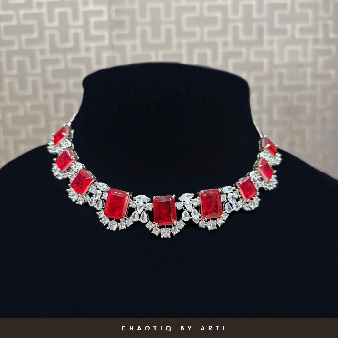 Anaha Ruby & Diamond Necklace Set