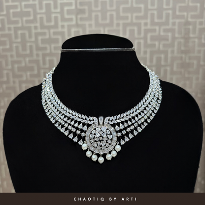 Anaha diamond studded necklace set with pearls
