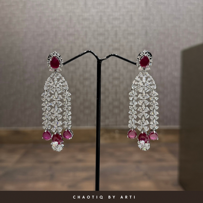 Vamika Ruby & Diamond Layered Necklace Set