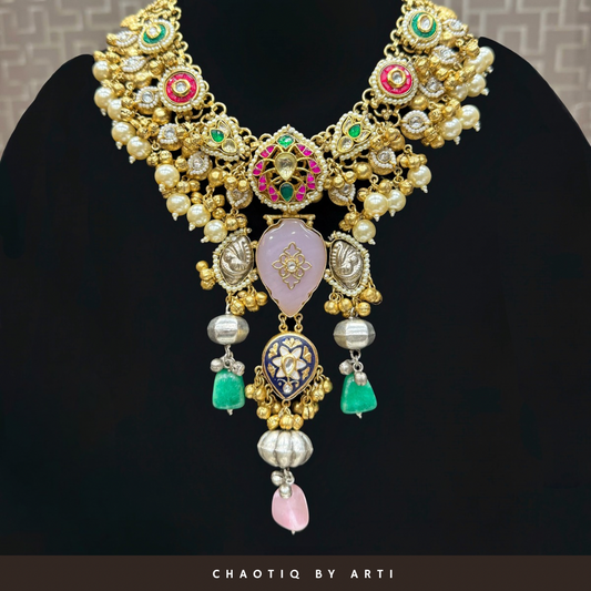 Falguni gold plated layered necklace