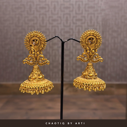 Mahira Gold-Plated Jhumka Earrings
