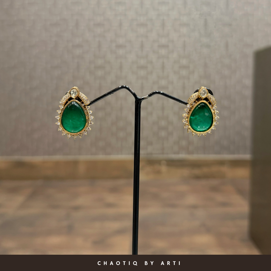 Tara Green Stud Earrings