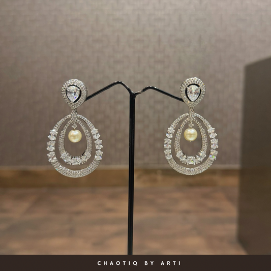 Rosha Diamond and Hoop Earrings