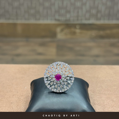 The Éclat Ruby Cocktail Ring