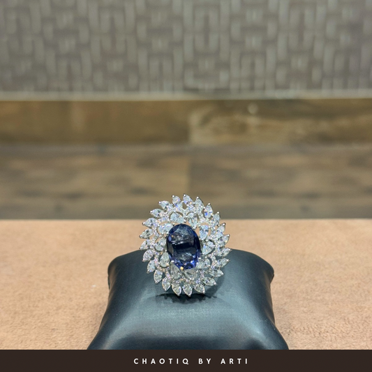 Lilac Kiss diamond cocktail ring