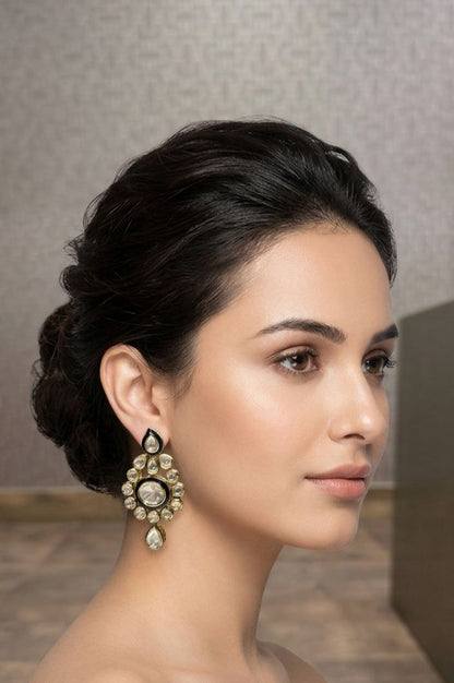 Amina Polki and Meenakari Earrings