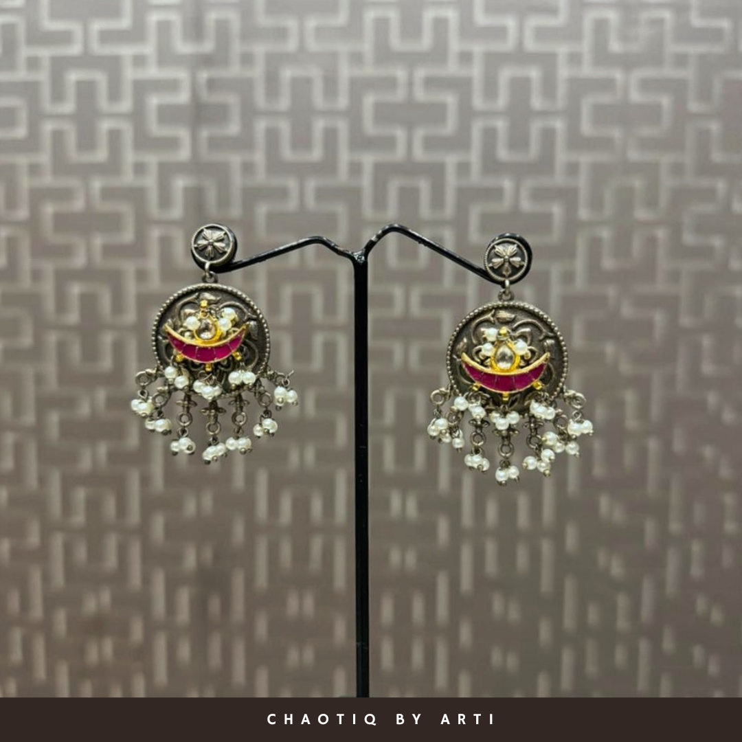 Falguni Long Handcrafted Oxidised Necklace Set