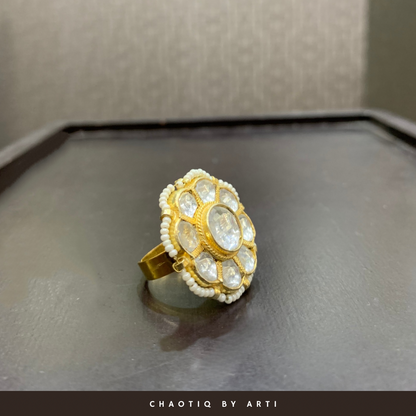 Mehreen polki flower ring