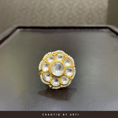 Mehreen polki flower ring