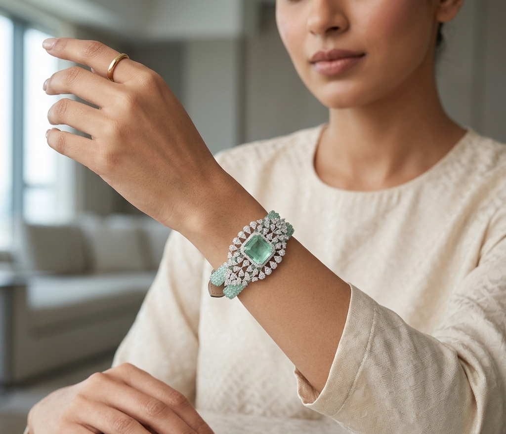 Evara Mint Green Bracelet