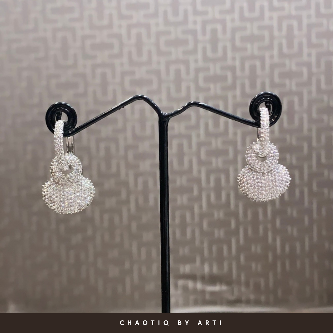 Ashley Silver Earrings Two-Ways