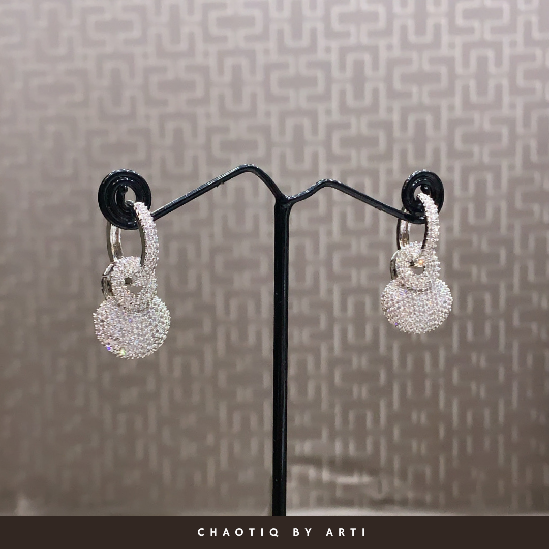Ashley Silver Earrings Two-Ways