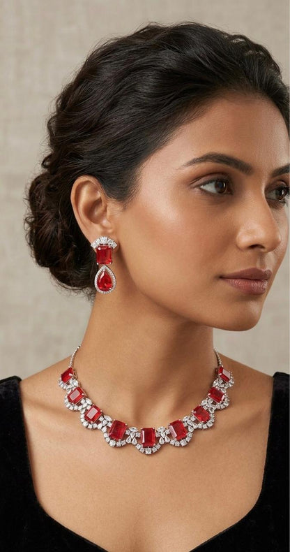 Anaha Ruby & Diamond Necklace Set