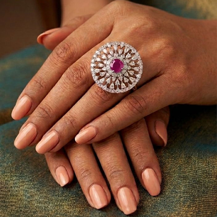 The Éclat Ruby Cocktail Ring