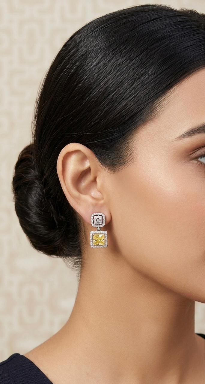 Ziya Citrine & Diamond Earrings