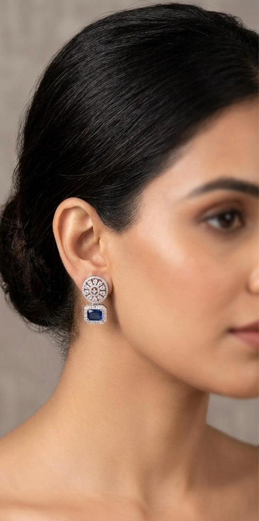 Sia Sapphire Diamond Earrings