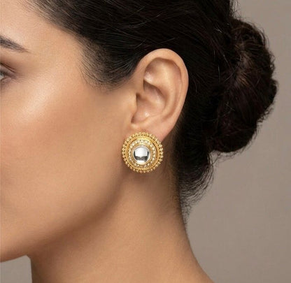 Ratna Polki and Diamond Studs