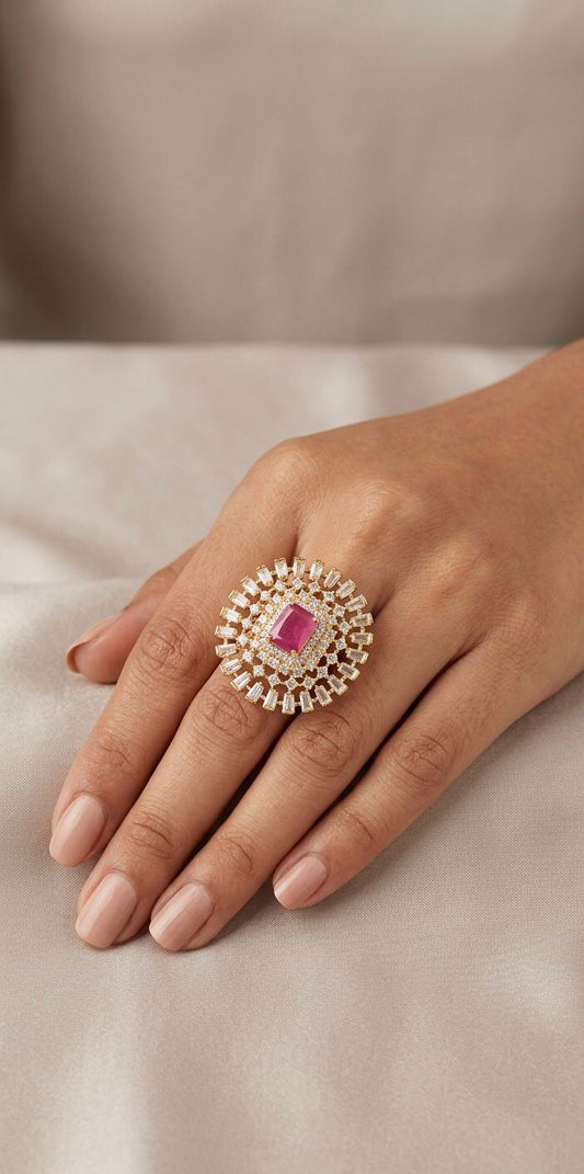 Mozambique Ruby Cocktail Ring