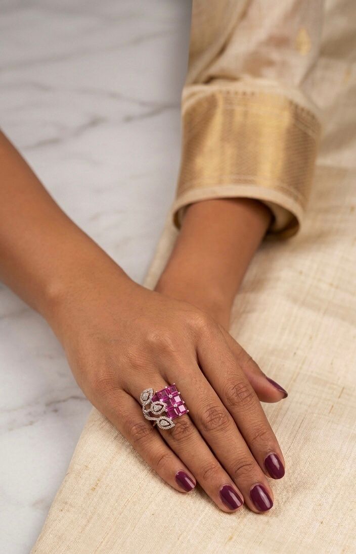 Crimson diamond ring