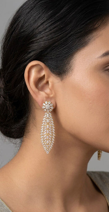 Vira Diamond Studded Earrings