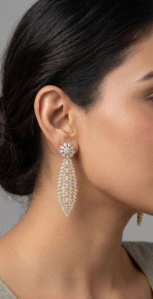 Vira Diamond Studded Earrings