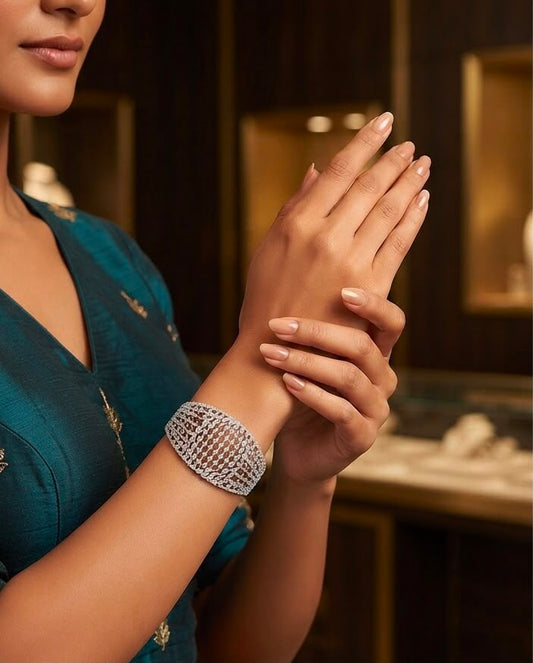 Maira diamond studded bracelet