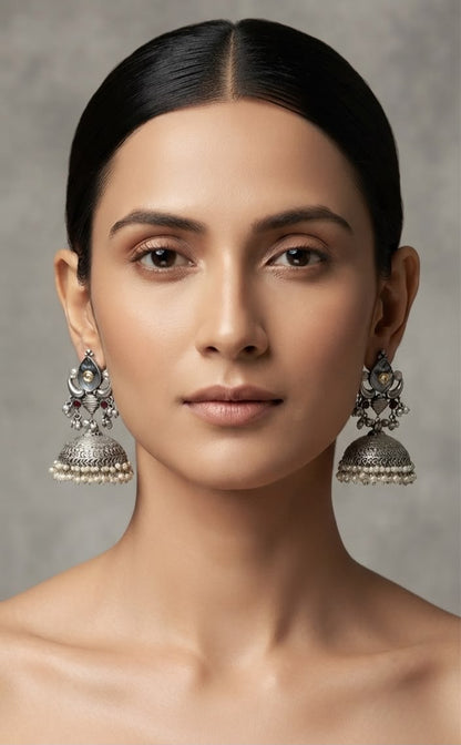 Mirage Oversized Jhumka Earrings