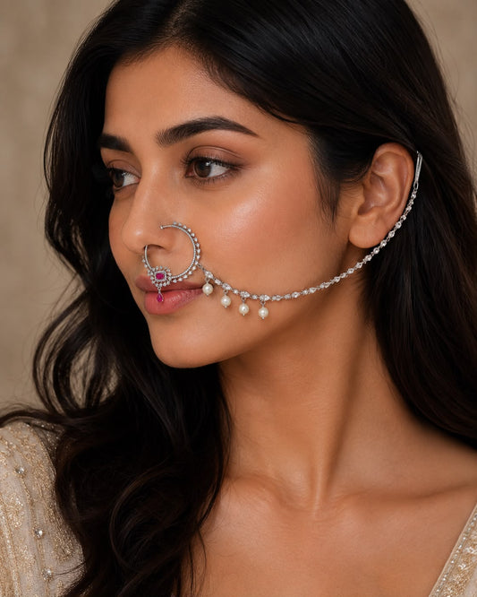 Mehreen Rubies and Diamond Nath