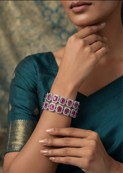 Asma Ruby Diamond Bangles