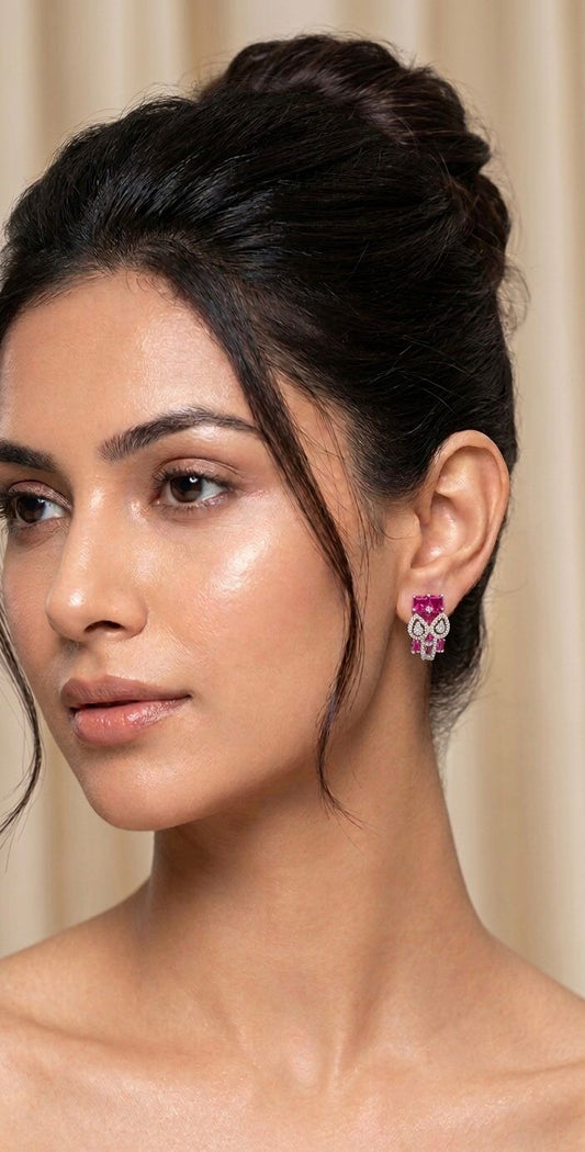 Ira Ruby Stud Earrings