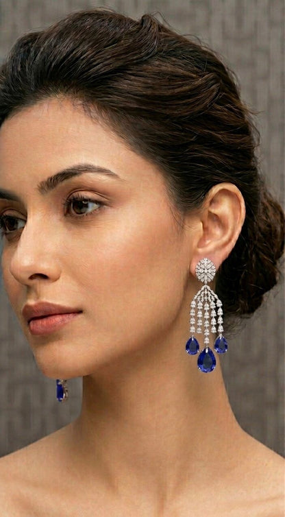 Aisha sapphire diamond tassels and drops
