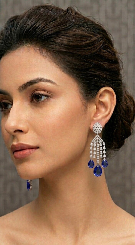 Aisha sapphire diamond tassels and drops