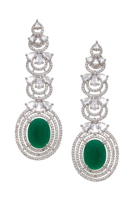 Elegant diamond studded Long earrings