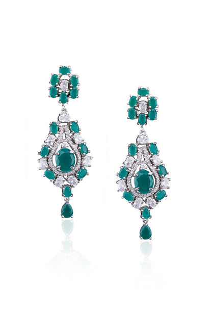 Suhana Diamond and Emerald Necklace Set