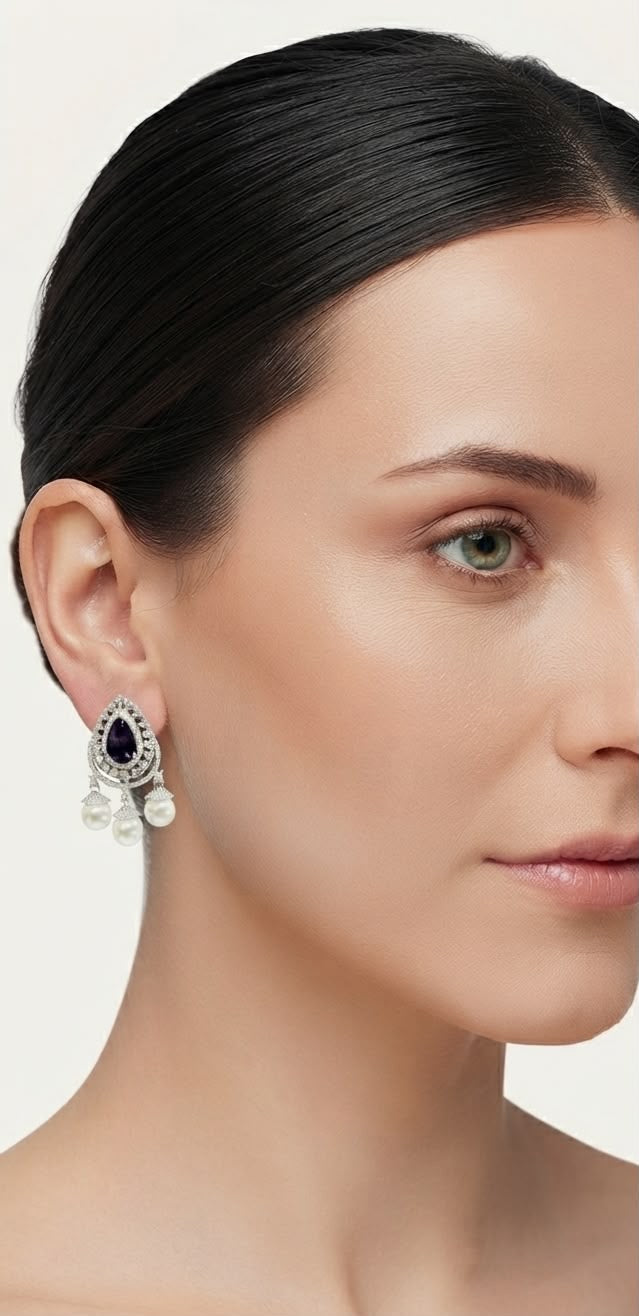 Aaliyah diamond and pearl drops